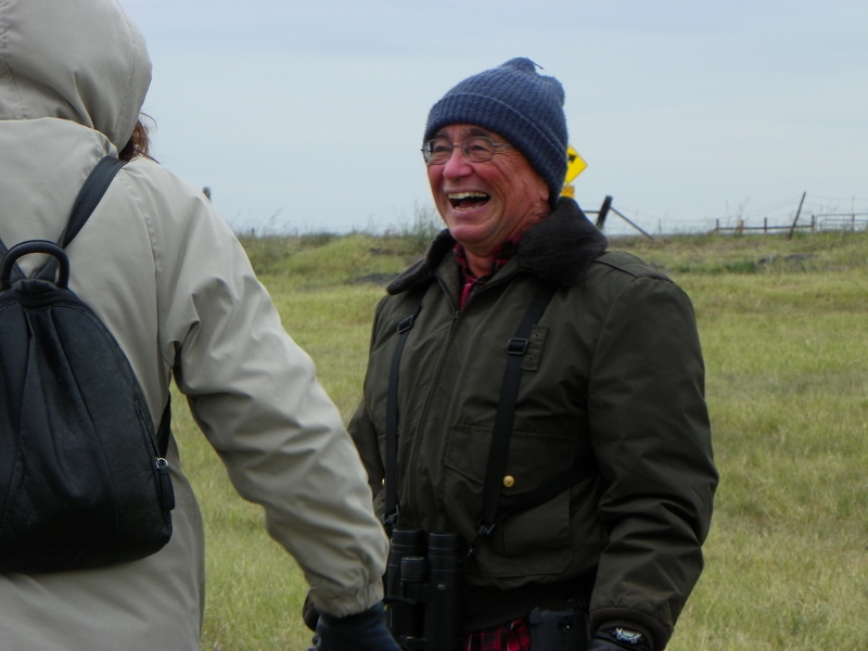 100_3521 (800x600).jpg - Gil showing delight at finding lifer bird, the Virginia Rail, photo by Elaine Horton